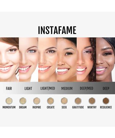 BaeBlu InstaFame Loose Mineral Foundation Powder - Full Coverage Matte with Natural SPF for Sensitive Skin - Buy Online on GoSupps.com