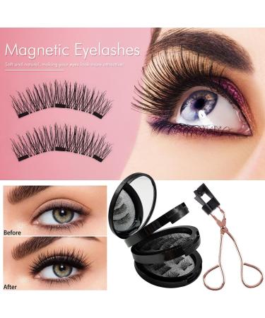 LearnLyrics 1/2 Pcs Magnetic Eyeliner - False Eyelashes Makeup Eyelashes | Soft Artificial Soft False Lashes Kit with short look Easy to Wear fake applicator liner eye for Makeup Eyelashes 2pcs - Buy Online on GoSupps.com