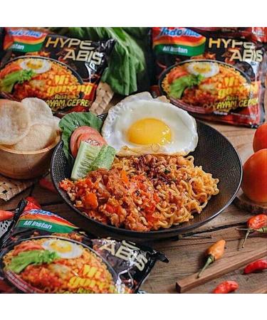 Indomie Mi Goreng Noodles - 85 g 40 Pack Hype Abis Instant Noodles Ayam Geprek Spicy Crushed Crispy Fried Chicken Noodles Hot and Spicy Noodles - Product of Indonesia Delicious Noodles - Buy Online on GoSupps.com