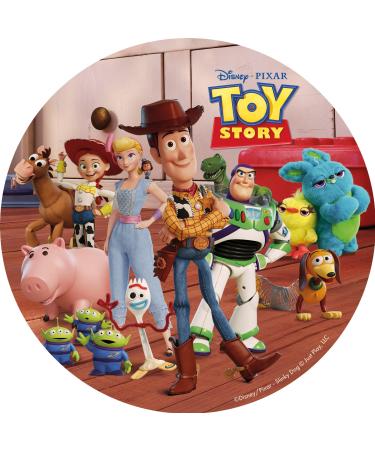 Dekora - Toy Story - Edible Wafer - Birthday Cake Decoration - Children's Characters: Sheriff Woody Buzz Lightyear - Round 20CM