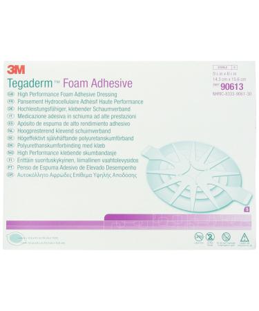 3M Tegaderm High Performance Foam Adhesive Dressing 90613 Medium Oval 5 EA/CTN 6 CTN/CS