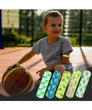 100pcs Luminous Cartoon Bandages - 5 Styles Waterproof & Breathable - Perfect for Adults Boys & Girls (Dinosaur Style - Buy Online on GoSupps.com