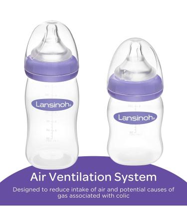 Lansinoh Baby Bottles for Breastfeeding Babies Bundle 3 Count Each of 5 Ounces and 8 Ounces - Buy Online on GoSupps.com
