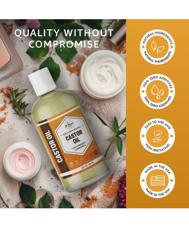 ORGANIC CASTOR OIL ( 32 oz ) Premium Cold Pressed Unrefined | 100% Natural Promotes Healthy Skin & Hair | Thickens Eyebrows Lengthens Eyelashes | Strengthens Nails Cuticles | Massage Oil | 32 FL OZ - Buy Online on GoSupps.com