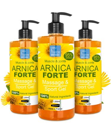 90% Arnica Forte Gel. Familiar Pack Rapid Muscle & Joint Pain Relief Balm. Bruising & Swelling Massage Gel. 100% Natural Anti-inflammatory (Bruises). Relaxing Arnica Cream Skin - 3 x 200 ml - Buy Online on GoSupps.com