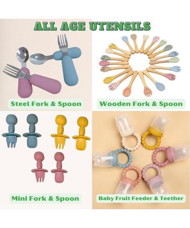 O'doe Baby Feeding Set (17 Pcs) | Baby Led Weaning Supplies for Toddlers - Suction Bowl, Self-Feeding Utensils, Fruit Feeder, Bibs, Food Plate Kit - Purple V2 - Buy Online on GoSupps.com