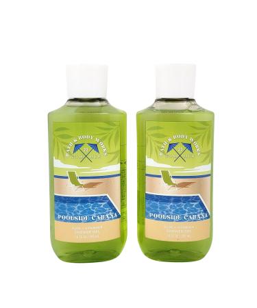 Bath & Body Works Shower Gel Gift Set 10oz Each Pack of 2 (Poolside Cabana) 10.00 Ounce (Pack of 2)