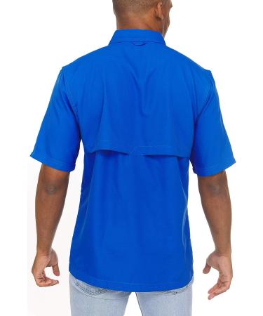 Swiss Alps Men's Lightweight Breathable Fishing Shirt - Deep Blue, Large - Buy Online on GoSupps.com