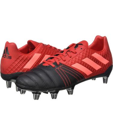 adidas Men's Kakari Elite (sg) Rugby Shoe - Core Black/Signal Coral/Scarlet - Size 12.5 UK - Buy Online on GoSupps.com
