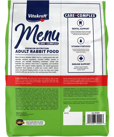 Vitakraft Menu Vitamin Fortified Rabbit Food 5 Lb - Healthy Pet Nutrition - Buy Online on GoSupps.com