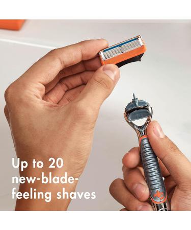 Gillette Fusion5 Power Men's Razor Blade Refills - 8 Count with Lubrastrip for Comfortable Shave - Buy Online on GoSupps.com