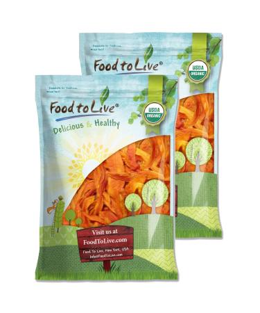 Organic Dried Papaya Spears, 16 Pounds - Kosher, Unsulfured, Unsweetened, Vegan, Bulk