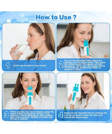 USDOM Ear Pressure Relief Device | Double-Ended Silicone Eustachian Ear Unclogger for Tinnitus & Ear Pain Relief - International Shipping Available - Buy Online on GoSupps.com