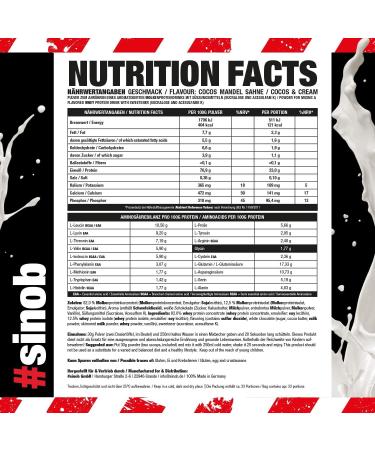 Honest Whey Protein Powder - Cocos & Cream 1000g | Instant Soluble Protein with EAA & BCAA | 12.5% Isolates from Fresh Pasture Milk - International Shipping Available - Buy Online on GoSupps.com