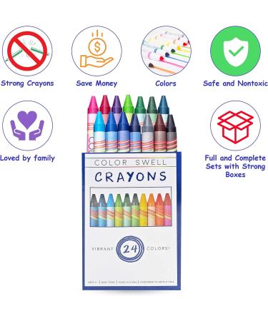 Color Swell Bulk Crayon Packs - 36 Boxes of 24 Vibrant Colored Crayons for Classroom and Home Use - Buy Online on GoSupps.com