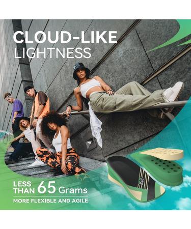Height Increase Insoles for Women | DynWalker Comfortable Shoe Lifts | Anti-Fatigue Shock Absorbing Breathable | 3cm/4.5cm Green S (Women 6-8.5 - Buy Online on GoSupps.com