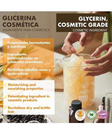 100 ml - Oral and cosmetic glycerine Purity +98% (Vegetal glycerine). Edible glycerine cosmetic skin hair. Natural glycerine. - Buy Online on GoSupps.com