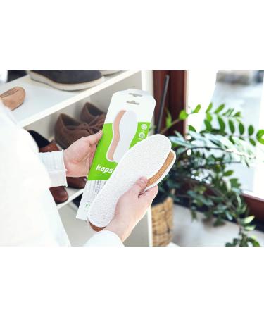 6 Pair Pack Natural Cork Shoe Insoles with Terry Cloth - Ultra Light Comfort for Men & Women | Kaps Cork Frotte (46 EUR / 13 US Men) - International Shipping Available - Buy Online on GoSupps.com