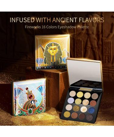 Zeesea British Museum Egypt Collection 16-Color Eyeshadow Palette - Queen of Egypt | Shimmer, Matte & Glitter Shades - Buy Online on GoSupps.com