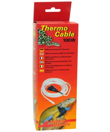 Lucky Repile Thermo Cable - 100 W heating cable for terrariums - 10 m cable with 1.5 m cold supplies - fast heating & even heat - silicone heating cable waterproof - Terrarium accessories 10m 100 watts
