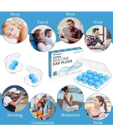 Wanocean Soft Silicone Earplugs - 8 Pairs for Sleep & Noise Reduction Reusable SNR 27 dB - Ultimate Hearing Protection - Buy Online on GoSupps.com