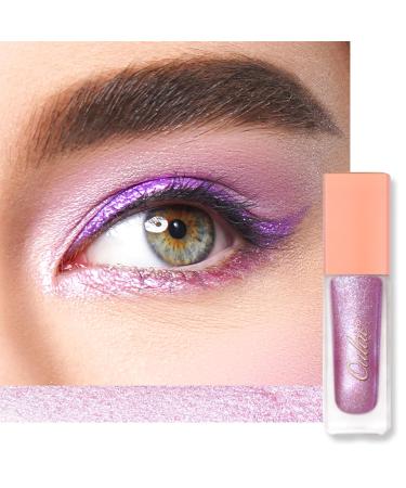 Oulac Liquid Glitter Eyeshadow Purple Eyeshadow Lilac Shimmer Eyeshadow & Eyeliner with Fine Sparkle Blendable Sparkly Eye Make-up Crease-Free Vegan Cruelty-Free 5.4g Digital Lavender (05)