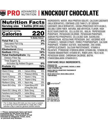Muscle Milk Pro Advanced Nutrition Protein Shake & Pro Advanced Nutrition Protein Shake Intense Vanilla 11.16 Fl Oz (Pack of 12) 32g Protein 1g Sugar 16 Vitamins & Minerals 5g Fiber - Buy Online on GoSupps.com