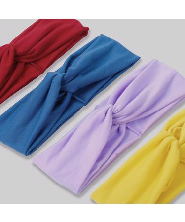 Huachi Non Slip Headbands for Women & Girls - 8 Pack Twisted Knot Hairbands - Workout Hair Accessories in Solid Colors - Buy Online on GoSupps.com