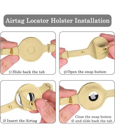 Buy Oopsdoggy Airtag Cat Collar - Durable Leather with Bells & Apple Airtag Holder for Cats & Small Dogs (Beige) | GPS Tracking & Pet Safety - Buy Online on GoSupps.com
