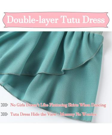 MERIABNY Girls Tank Leotard for Dance | Green Ballet Tutu Dress 3-9 Years | Long Sleeve 3-4T - Buy Online on GoSupps.com