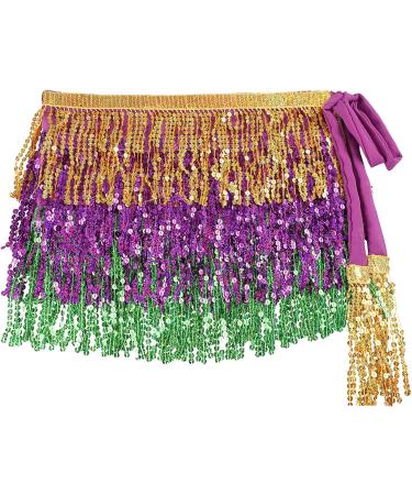 Women's Sequins Wrap Skirt Costume for Mardi Gras/Christmas/Halloween/St. Patrick's Day - One Size - Buy Online on GoSupps.com