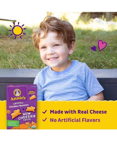 Annie's Organic Cheddar Bunnies Baked Snack Crackers 7.5 oz - Original Cheddar - 1 Pack - Buy Online on GoSupps.com