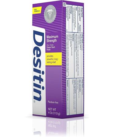 DESITIN Maximum Strength Diaper Rash Paste 4 oz - Buy Online on GoSupps.com