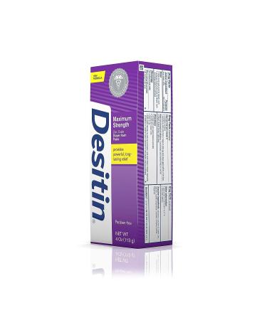 Desitin Maximum Strength Baby Diaper Rash Cream 4 Oz - 40% Zinc Oxide for Relief & Prevention - Buy Online on GoSupps.com