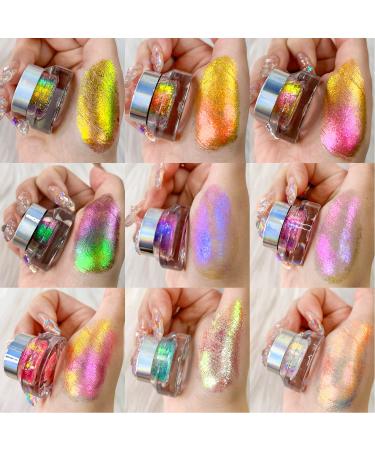 CHARMACY Multi Chrome Flakes Cream Chameleon Gel Eyeshadow 05 - Highly Pigmented & Long Lasting Metallic Makeup - Buy Online on GoSupps.com