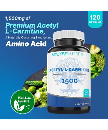 Lyfe Nutrition Acetyl L-Carnitine 1500mg Capsules - Energy Management Supplement for Men and Women - Non-GMO, Gluten-Free - Metabolism Support - 120 Veggie Capsules - Buy Online on GoSupps.com