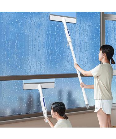 Window Washing Broom | long Handle Glass Cleaning Wiper |heavy Duty Window Broom Window Scrubbing Broom Removable Double Sided Non Slip Window Cleaning Tools With Cleaning Pads - Buy Online on GoSupps.com