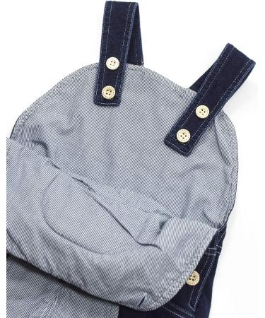 KIDSCOOL SPACE Baby Denim Overalls | 3-6 Months | Cute Cartoon Knitted Jean Dungarees - Buy Online on GoSupps.com