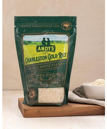 White House Farms Andys Charleston Gold Rice - Long Grain White Rice | Gluten Free & Non GMO | Aromatic USA Harvested | 20 Oz Pack - Buy Online on GoSupps.com