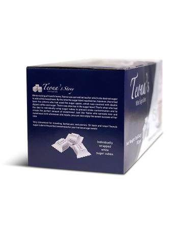 Teonas Individually Wrapped White Sugar Cubes (152 Cubes) - 1lb Box - Ideal for Tea, Coffee & Entertaining Guests - Buy Online on GoSupps.com