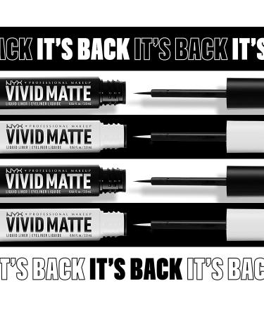NYX Vivid Matte Liquid Liner - Black 01 - Smear-Resistant Eyeliner - Buy Online on GoSupps.com