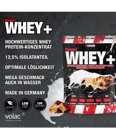 Honest Whey Protein Powder (Salty Caramel) 1kg - Instant Soluble Protein with EAA & BCAA from Fresh Pasture Milk - 12.5% Isolates - International Shipping Available - Buy Online on GoSupps.com