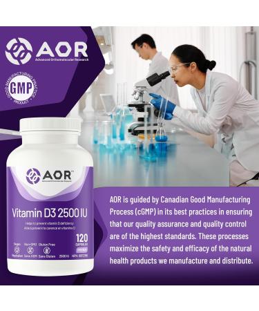 AOR Vitamin D3 2500 IU 120 Capsules Enhances Calcium and Phosphorus Absorption Helps Maintain Strong Bones and Teeth Vitamin D for Adults Derived from Natural Sources Reliable and Balanced 120 count (Pack of 1) - Buy Online on GoSupps.com