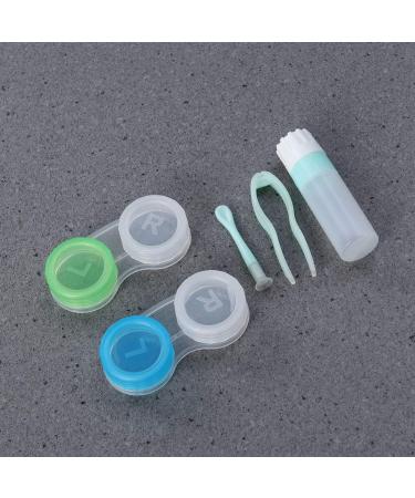 SUPVOX 2 Pack Travel Contact Lens Case with Clip Applicator & Solution Bottle - Green | International Shipping Available - Buy Online on GoSupps.com