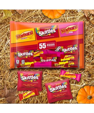 Skittles Fun Size Variety Mix - 55 Piece Halloween Candy Assortment | 21.35 oz - Buy Online on GoSupps.com
