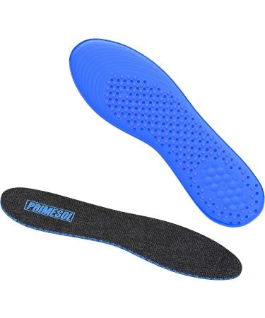 PrimeInsoles Odor Eliminator Insoles - Ultra Comfortable Gel with Odor Control - 1 Pair, Trim to Fit - Sizes 6-12 - Buy Online on GoSupps.com