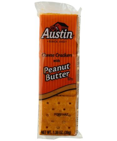 Austin Cheese Crackers with Peanut Butter, 1.38oz (27 count) Cheddar Cheese 1.38 Ounce (Pack of 27)