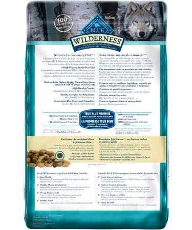 Blue Buffalo Life Protection Formula Adult Dog Food & Wilderness High Protein Grain Free Natural Adult Large Breed Dry Dog Food Salmon 10.8kg Bag Fish Large Bag + Dog Food - Buy Online on GoSupps.com