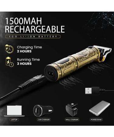 BARBOSSO Men's Beard Trimmer - Cordless Hair Clippers - Electric Rechargeable - Zero Gap T Blade - Precision Detailer for Head Haircuts Facial Stubble Sideburns Moustache - Male Grooming Kit - Buy Online on GoSupps.com