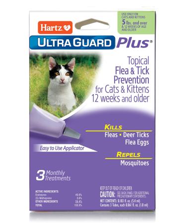 Hartz UltraGuard Plus Drops for Cats, Over 5-Pound